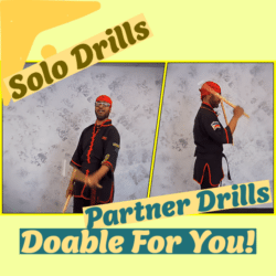 Solo Pro Arnis practitioner demo twirling