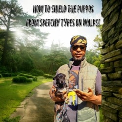 Pro Arnis instructor holds small dog